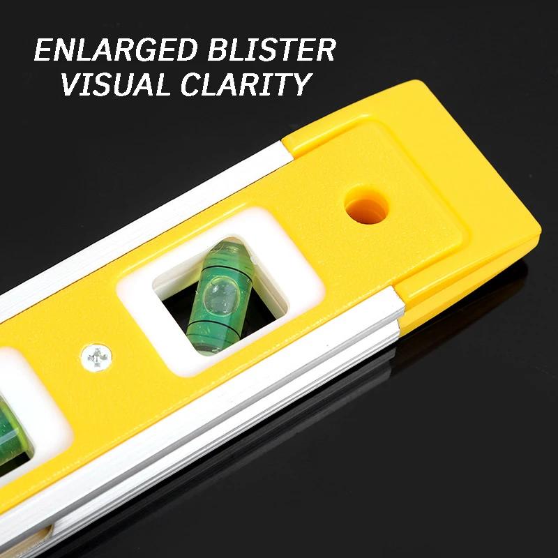 2pcs Level Gauge Aluminum Alloy Strong Magnetic Mini Three Type Level Gauge Horizontal Bubble Aluminum Alloy Level Gauge