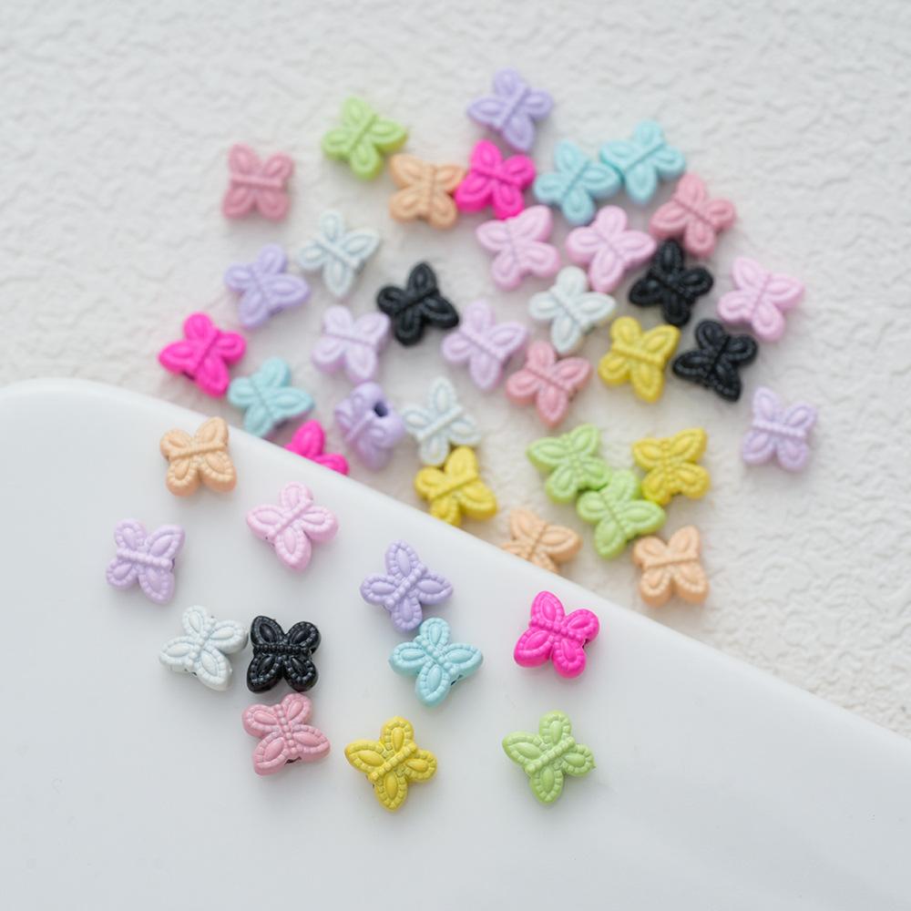 Alloy Paint Macaron Mini Butterfly Beaded Loose Bead Diy Bracelet Earrings Necklace Jewelry Accessories