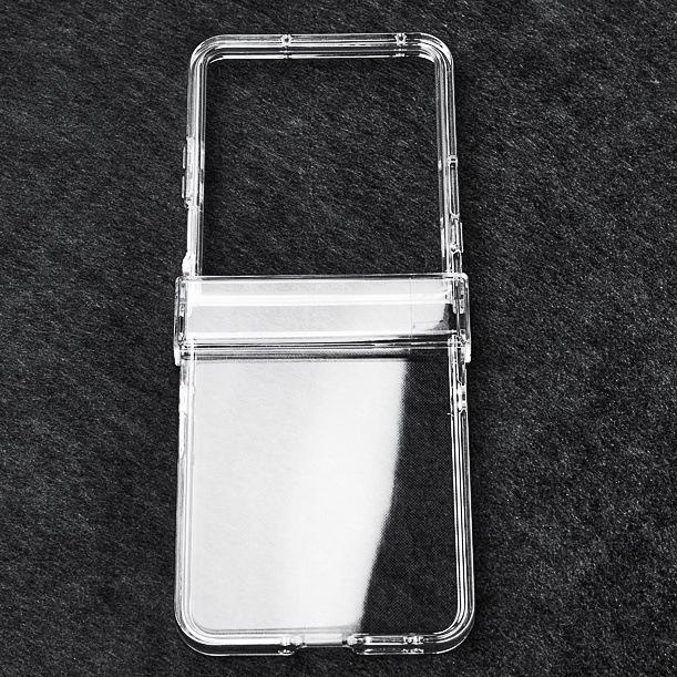 Für Moto Razr40 Ultra Hülle Transparentes PC Anti-Drop RAZR 2023 Öl-Injektions-Galvanik-Material Hülle