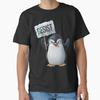 Penguins Protest Against Tariffs Funny Pengui Tshirt Made In Usaus Size S2xl