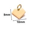 10pcs/lot Mirrior Polished Blank Tags Stainless Steel Charms for DIY Jewelry Necklace Bracelet Anklet Extention Tail Chain