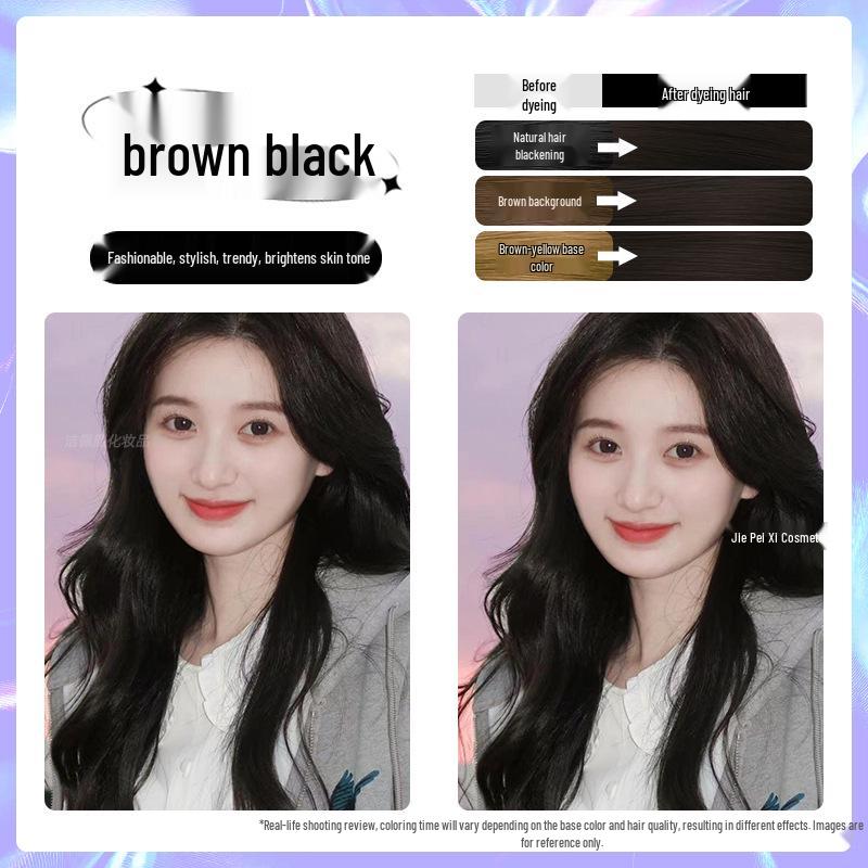 

Фарба для волосся Лічі Браун - Рослинний крем для домашнього використання, підходить для чоловіків та жінок, популярний колір 2026 року. 3 boxes, includes dye tools + 3 hair masks