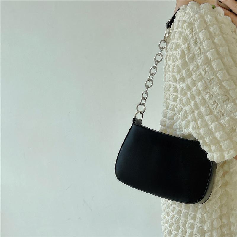 

Сумка через подмышку для женщин с металлическим кольцом, сумка через подмышку, уличная сумка на молнии из искусственной кожи, женская однотонная сумка через плечо