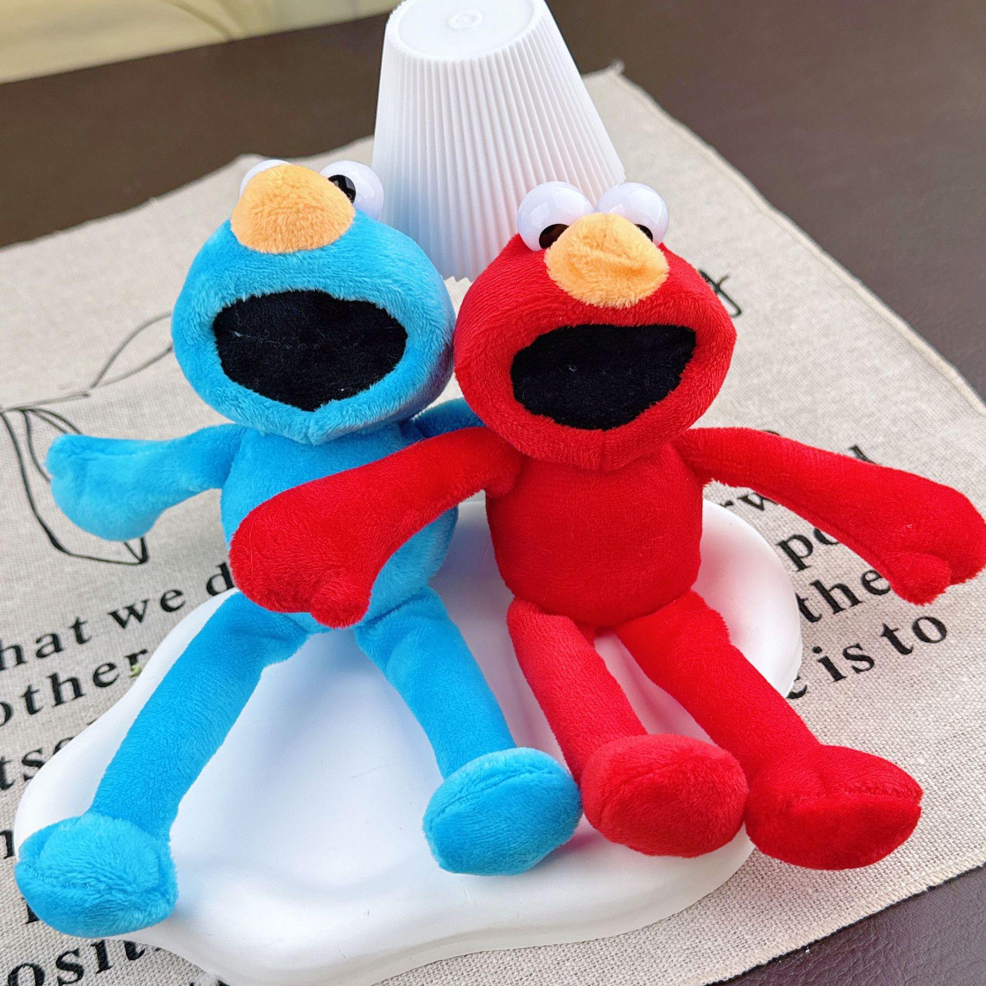 

Korean Celebrity Sesame Street Frog Plush Doll Keychain and Backpack Pendant Approximately 18 cm Height