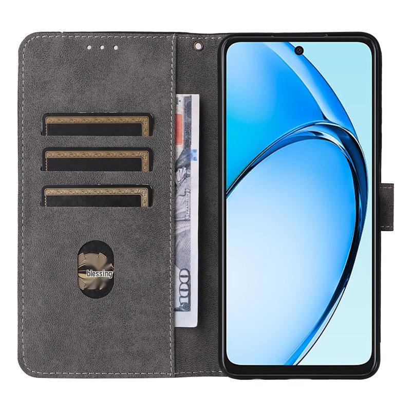 OPPO A60 4G Leather Phone Case with Card Holder, Stand, Lanyard & Wallet