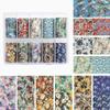 10 Rotoli Pittura ad Olio Fiore Rosa Foil per Unghie Carta Transfer Scivoli Adesivi per Unghie Wraps Unghie Decorazioni Manicure