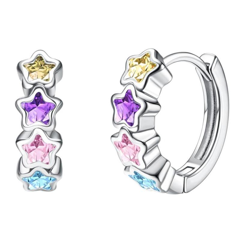 1 Pair Hypoallergenic Screw Back Stud Earrings For Women Surgical Steel Hoop Butterfly Star Dangle Earrings Set 20G
