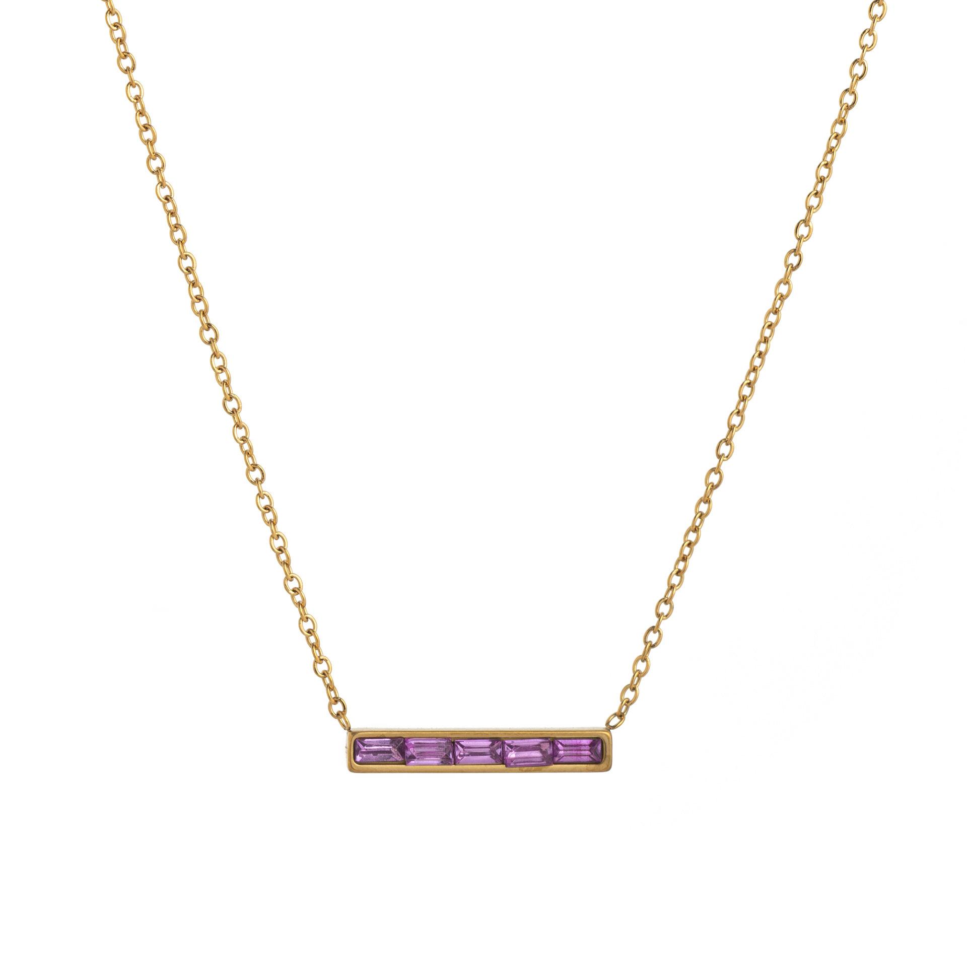 Niche Light Luxury December Birthstone Pendant Necklace 12 Constellation Necklace Titanium Steel Furnace 18K Gold