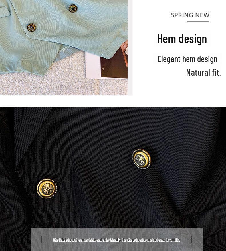 Korean-Style Plus Size Pleated Skirt Suit with Irregular Collar Top