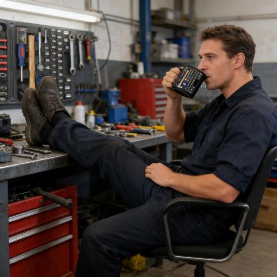 Tool Box Coffee Mug Funny Toolbox Mechanic Mug Ceramic Novelty Coffee Cup Gift for Men Husband Machinists Car Enthusiasts