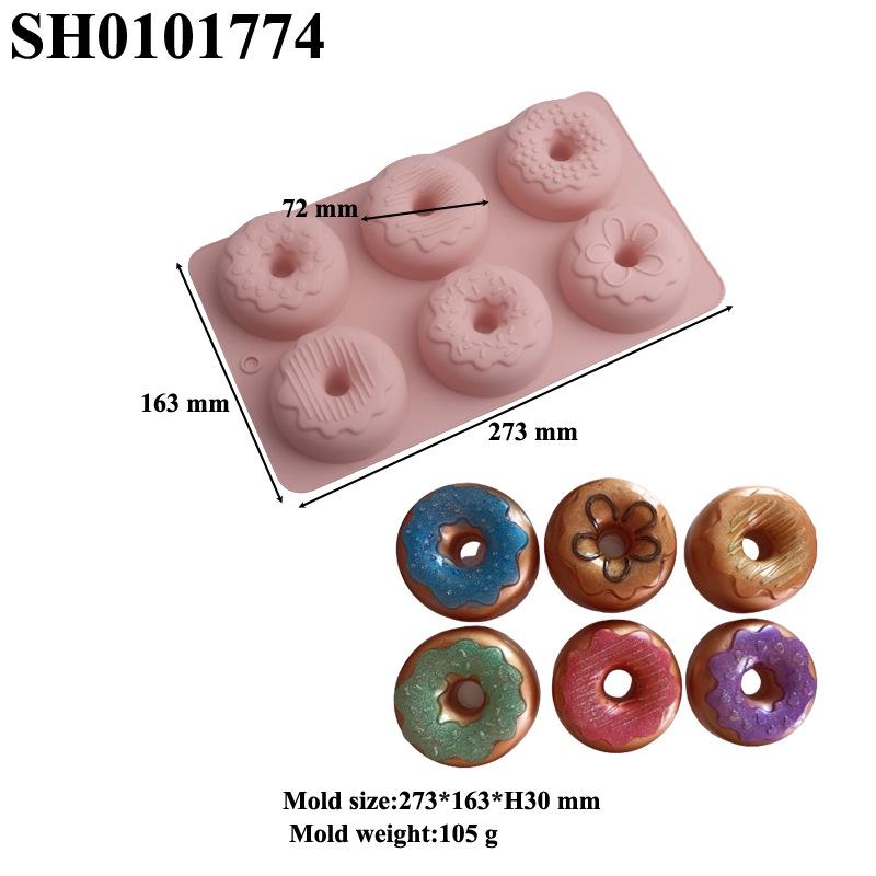 Большие силиконовые формы для пончиков и круглых тортов для выпечки и мыловарения