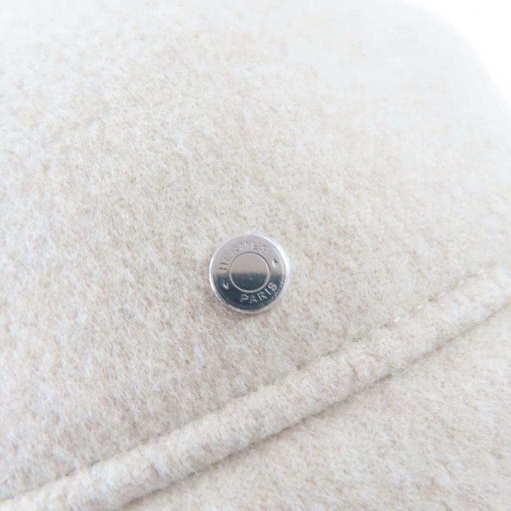 Pristine HERMES Hat Harper Current Product Avalon Stitch Wool Women 57 Used