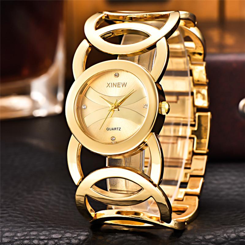 Women Watches Ladies Casual Quartz Bracelet Watch Business Wristwatch золотой