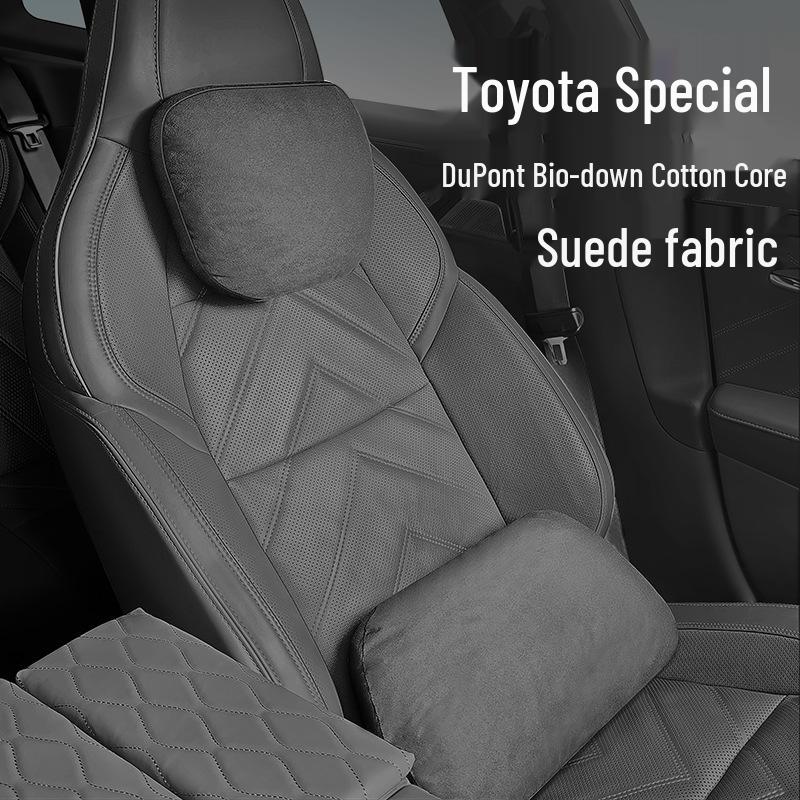 Toyota bZ3/BaiZhi 3X/4X/bZ5/BaiZhi 7 Car Headrest & Lumbar Support Suede Plush Neck Cushion