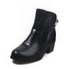 Autumn/Winter 2021 Plus Size Color Block Chunky Heel Women's Fashion Shoes