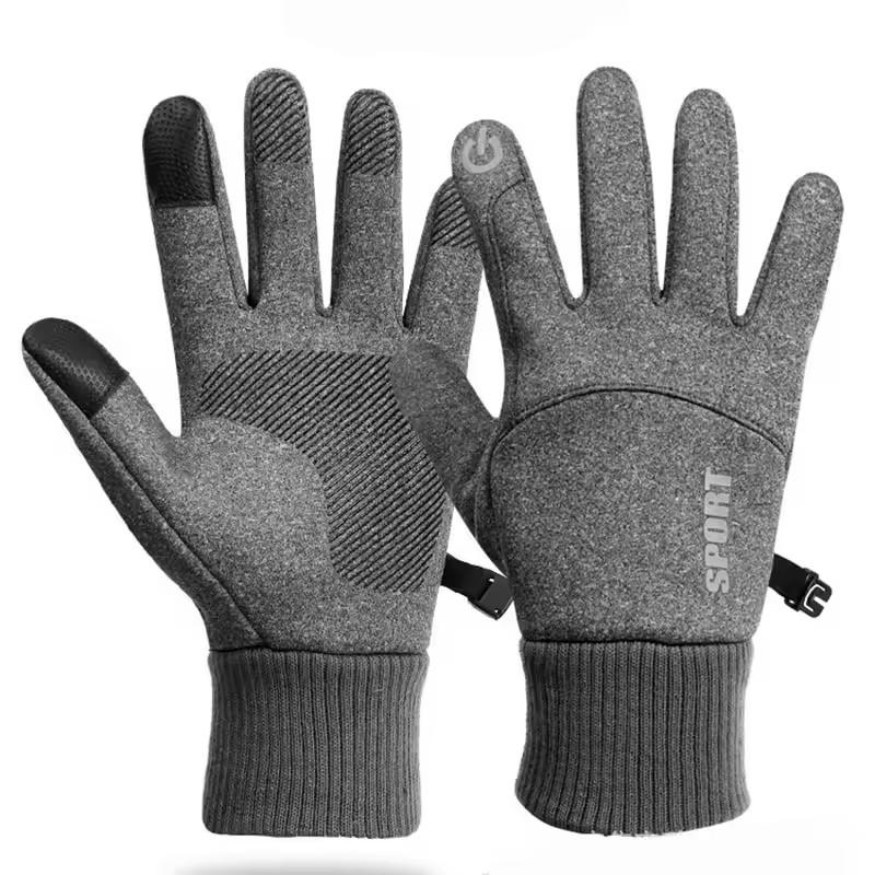 Winter Warm Full Fingers Waterproof Wind proof Cycling Outdoor Sports Running Motorcycle Ski Touch Screen  Gloves