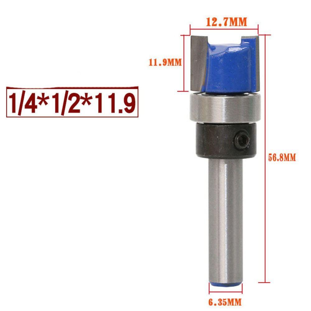

with Bearing Carbide Straight End Mill Bearing 1/2 Straight Router Bit Woodworking Dia 12.7Mm A