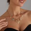 Collana elemento marino con conchiglia di stella marina stile bohémien retrò personalità creativa girocollo