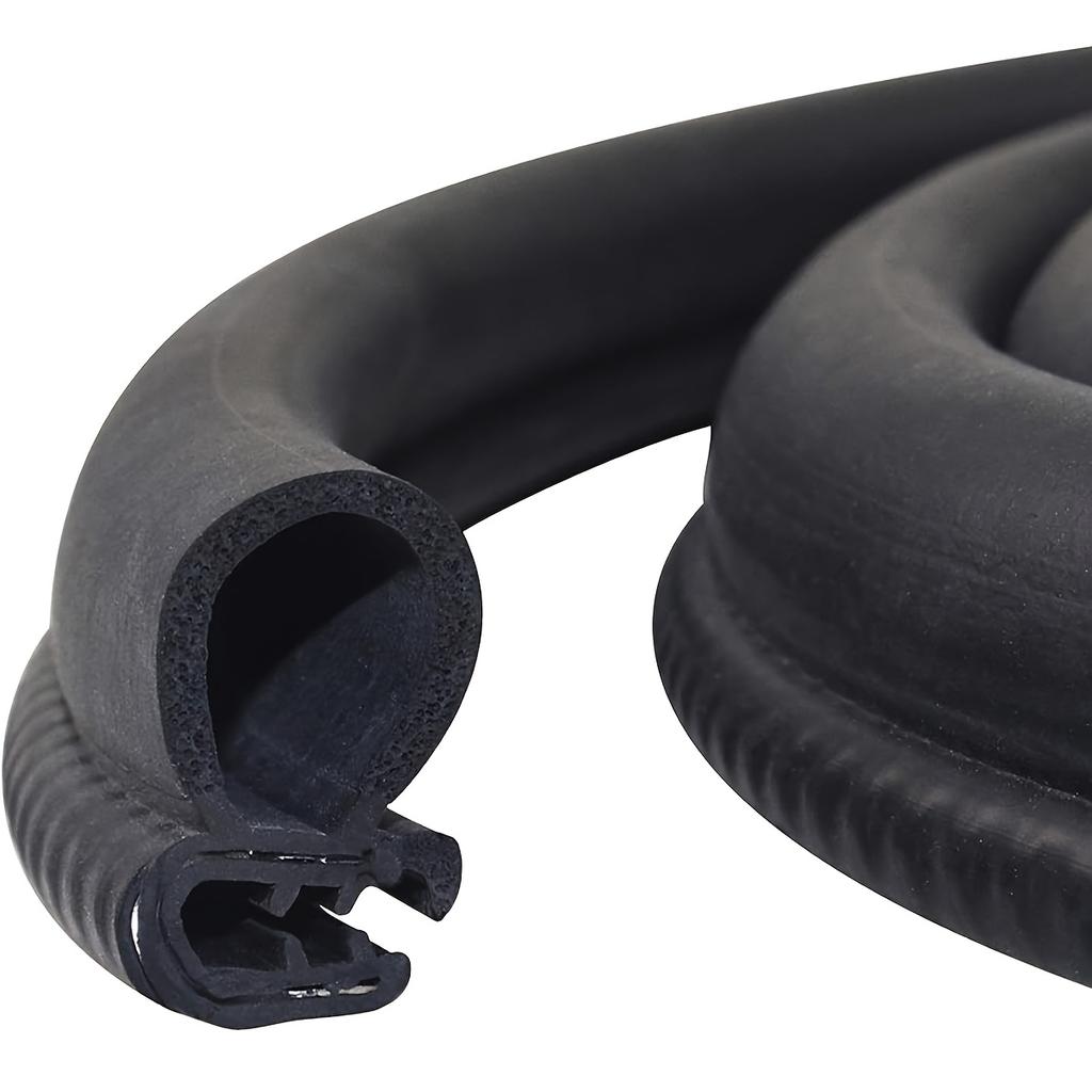 5m Gumowa Uszczelka Krawędzi Drzwi Samochodowych - Wodoodporna, Pyłoszczelna, Redukcja Hałasu, Odporna na Kolizje Taśma Uszczelniająca Krawędzie w Kształcie U dla Lepszej Ochrony Pojazdu