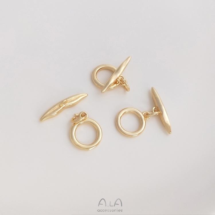 14K Gold-Filled Plum Blossom Lip Stud OT Buckle DIY Jewelry Accessory