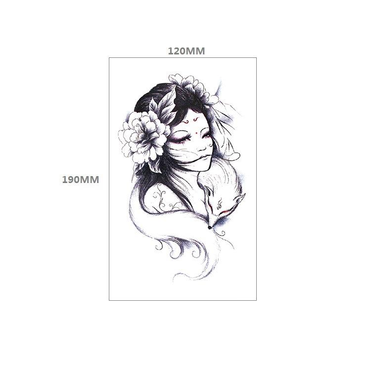 Waterproof Tattoo Sticker Girl Colored Rose Lotus Bohemian Brahma Totem Chest Back Cover Tattoo