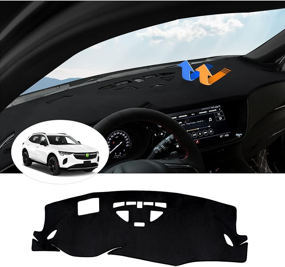 Flannel Dashboard Cover for 2026-2026 Buick Envision - Left-Hand Drive With HUD, Sun Shade Anti-Glare UV Protection