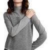 ELLE French Style High-End Knit Pullover Half Turtleneck Sweater Women Sweater Medium-Gray EM40290