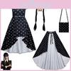 Wednesday Addams Dress Wig For Kids Halloween Xmas Party Cosplay Costume