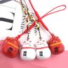 Japanese Painted Maneki-neko Water Chime Bell - Smiling Lucky Cat Phone Charm