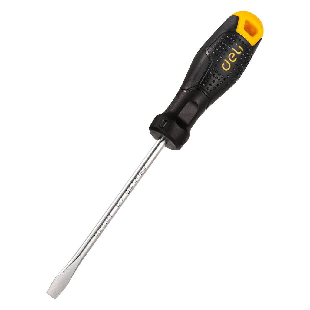 Wkrętak Płaski Deli Tools Edl6251001, 5X100Mm (Czarny)