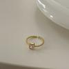 Geometric Eyecatching Design Adjustable Ring For Women Lightweight Gold Plated Accessory Fashion