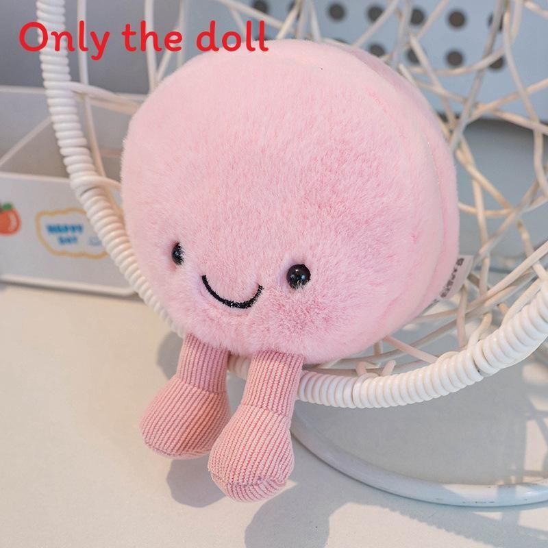

Shaped Macaron Cute Plush Toy Doll With Smiling Expression For Children Gift розовый