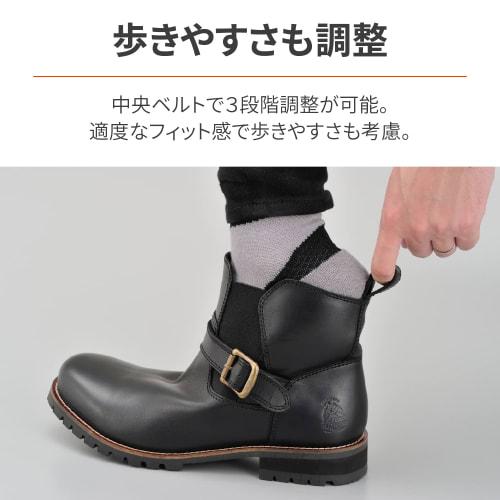 Daytona Motorcycle Side Gore Boots 24.5cm/Women's Genuine Leather Cowhide Shift Pad/Cushion Pad Built-in HBS-008 Black 29190