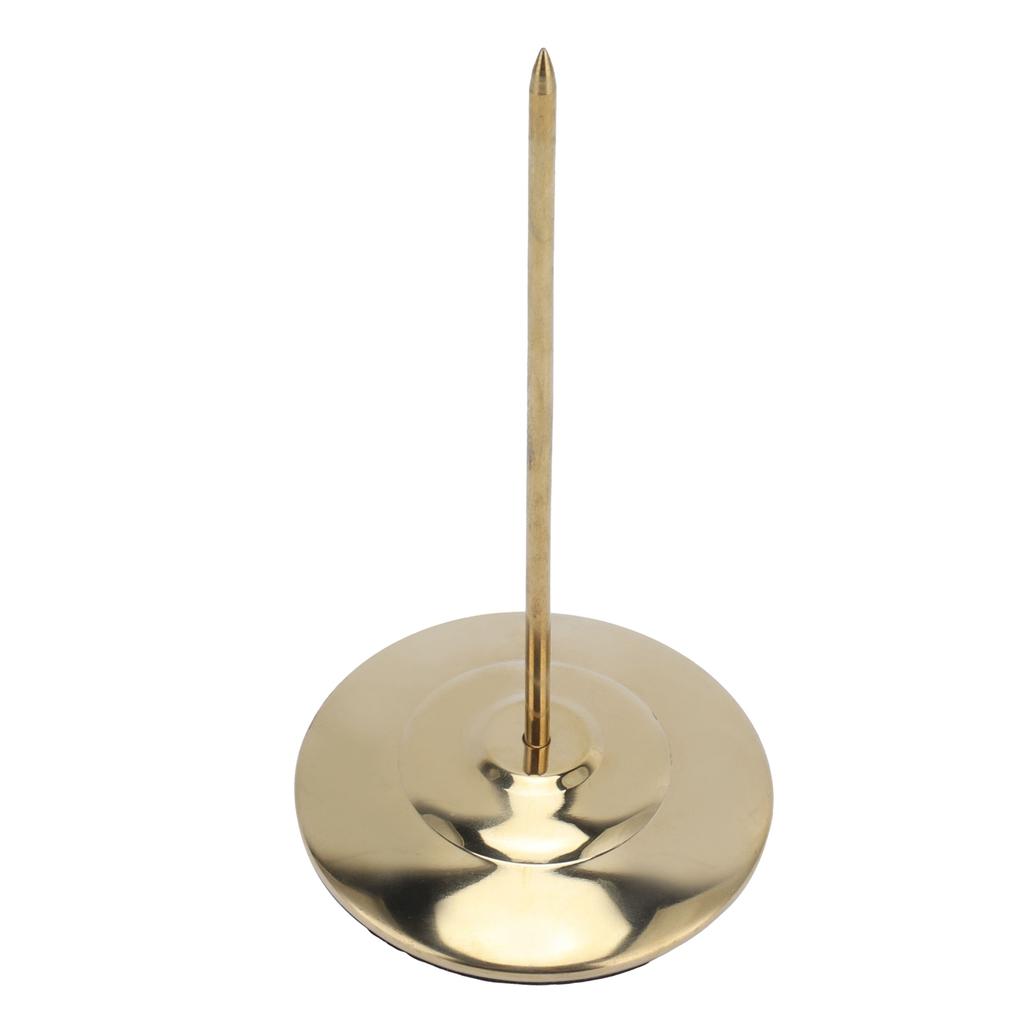 Receipt Bill Holder Thickened Stainless Steel Round Bottom Nonslip Ticket Spike for Restaurants Bars Kitchens Golden Glossy Rod