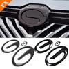 For Trumpchi GAC EMKOO 2023-2024 Accessories Black Car Label Sticker Car Front Logo Frame Head Bumper Decor Sticker Cover