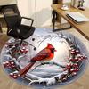 1pc Winter Wreath Chair Carpet for Office, Round Non Slip Durable Large Size Office Carpet, Suitable for Office