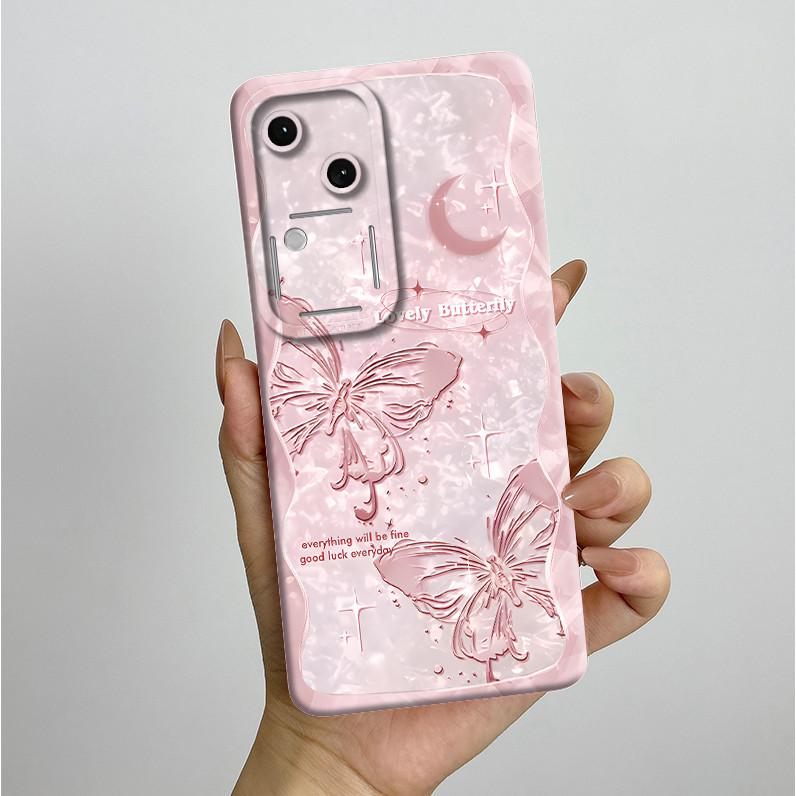 For Vivo V30 V2318 Casing Liquid Soft Silicone Aesthetic Luxury Cover Full Protective Shell For Vivo V 30 V30 Pro 5G Phone Case