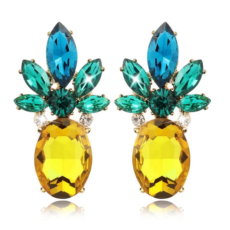Fruit Pineapple-Shaped Drop Earrings for Women Personality Funny Earrings Colorful Cute Female Daily Jewelry Girls Gifts