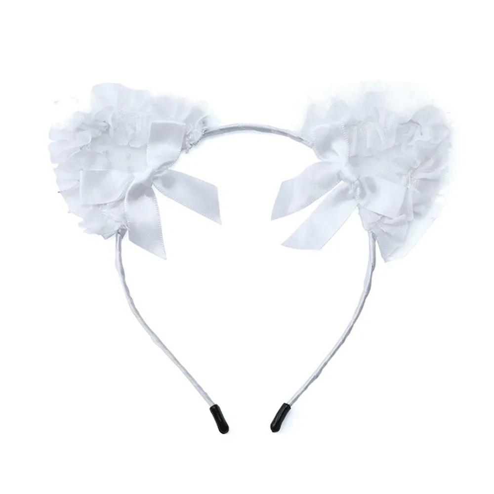 Sexy Black Cat Ears Head Bezel for Women Girls Cosplay Headwear Headband Girl Birthday Party Hair Accessories