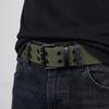 Double Row Canvas Waist Belt Metal Buckle Woven Belts Double Row Buckle Belt  Leisure Wear