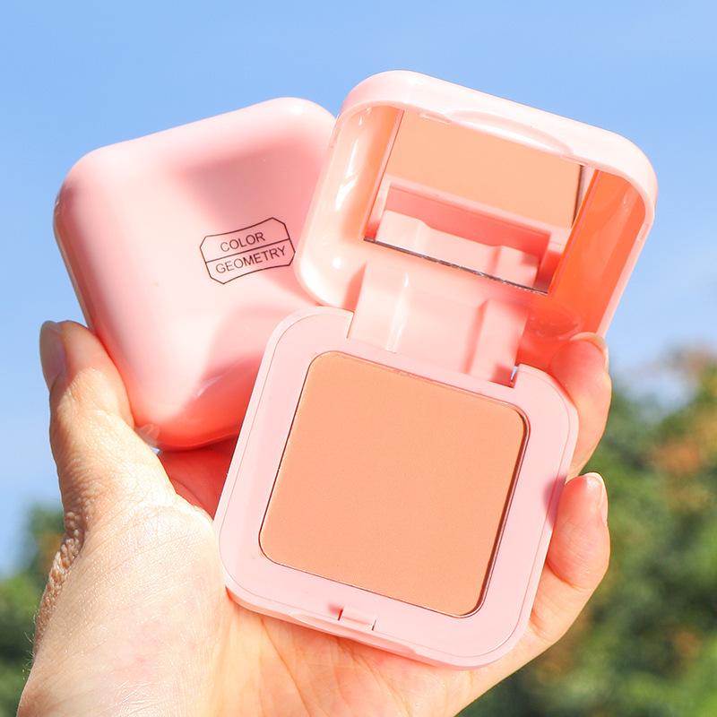 Best-Selling Blush: Candy Peach & Natural Nude Rouge Powder Highlighter with Micro-Shimmer