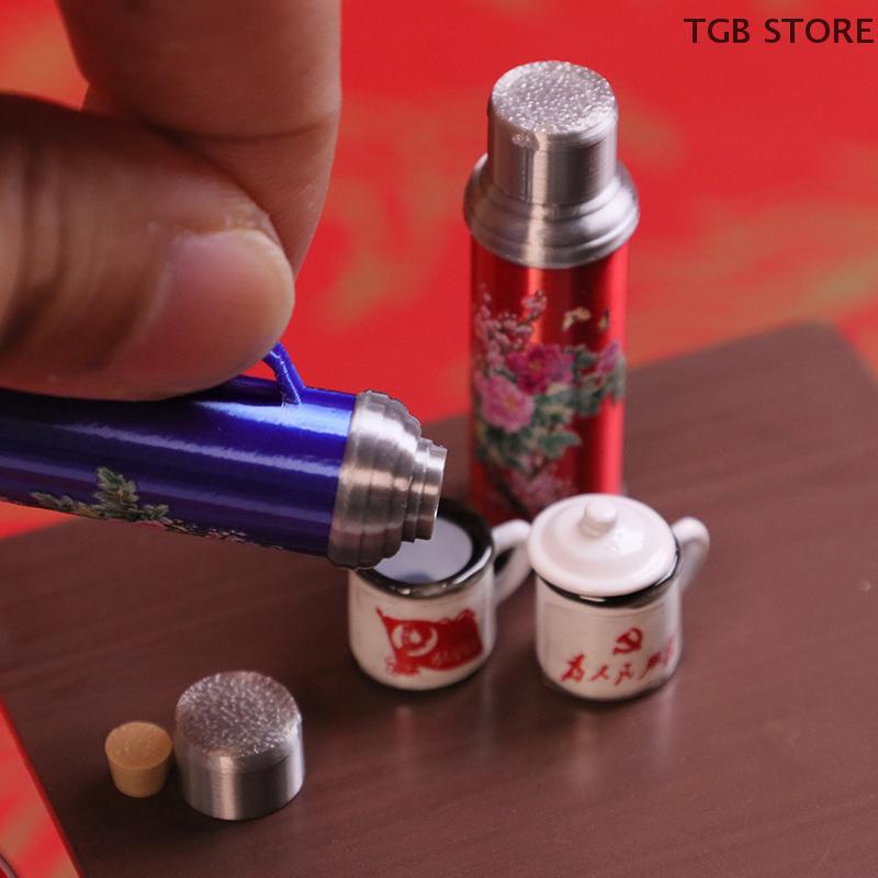 1/12 Mini Chinese Nostalgic Scene Warm Water Bottle Model Dollhouse Toys Dollhouse Miniature Accessories Doll House Decoration