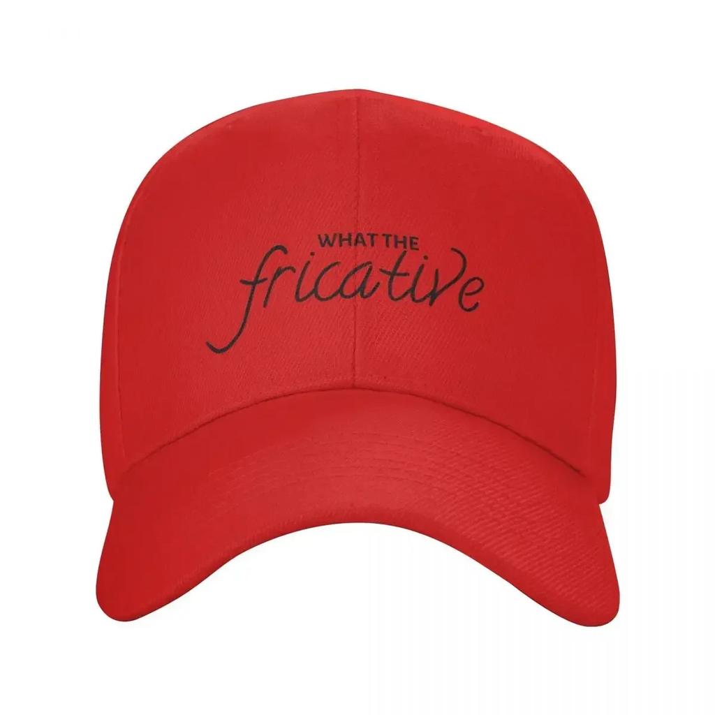 What The Fricative black on white Baseball Cap Designer Hat funny hat Golf Hat GentleUnisex Golf Women Unisexs