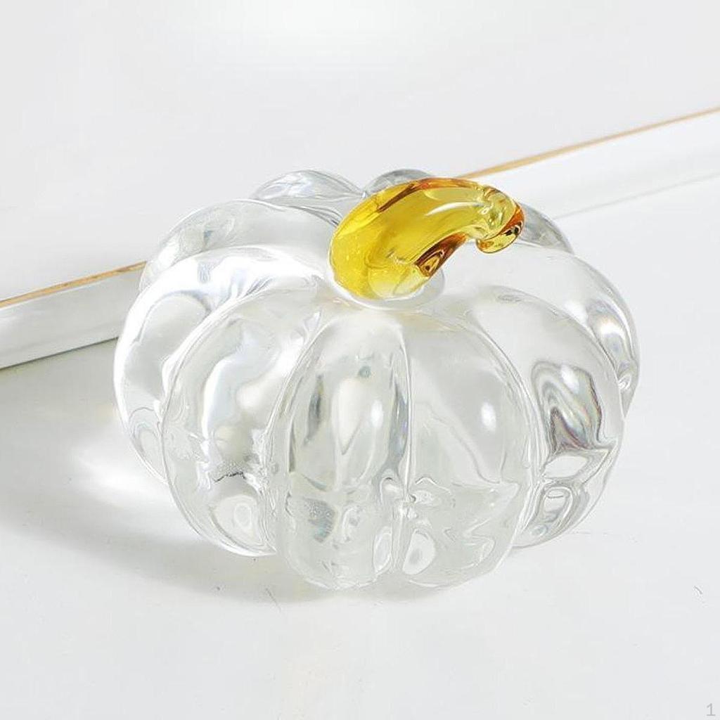 Clear Pumpkin Paperweight Decor Paper Weights Harvest Props Simulated Vegetable Decoration for