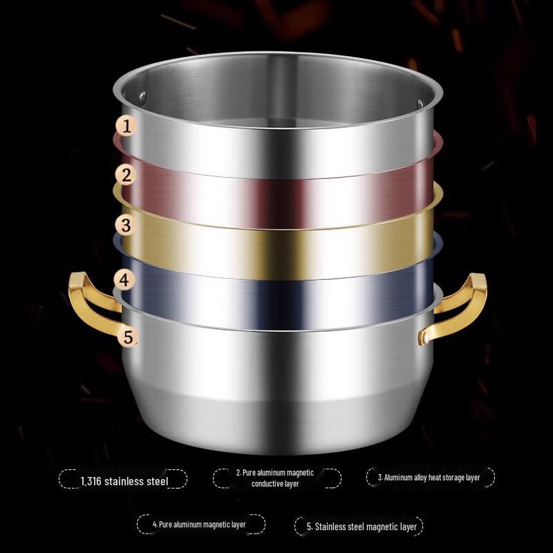 Sule 316 Stainless Steel Multi-Layer Steamer Soup Pot