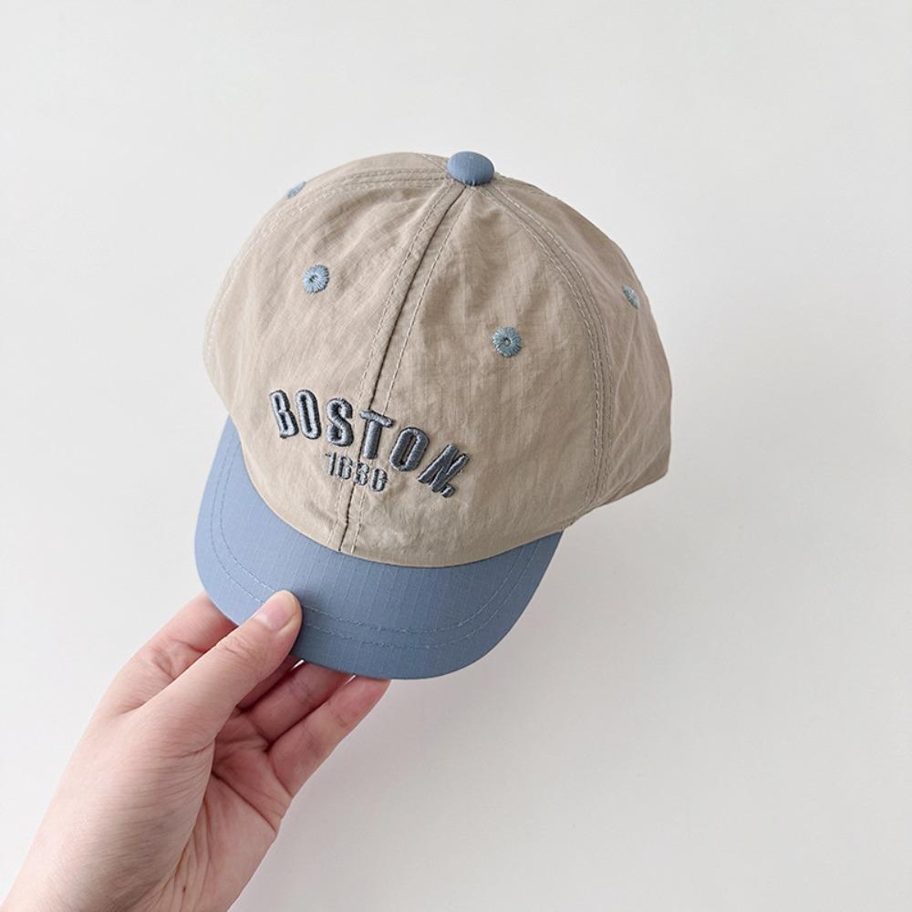 Letter Embroidered Duck Tongue Cap Quick Drying Baseball Cap Retro Summer Hat 6-36Month Kids