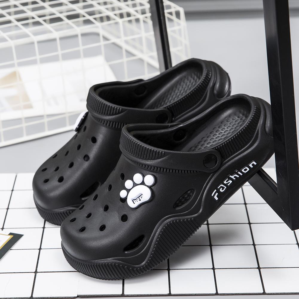 Summer men's shoes hole shoes wear sandals fashion thick-soled non-slip bag head cartoon soft-soled beach shoes