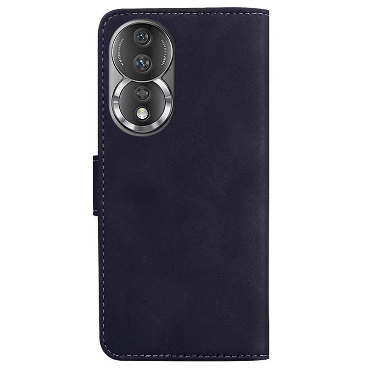 For Honor 80 5G PU Leather Wallet Phone Case Solid Color Stand Magnetic Flip Cover