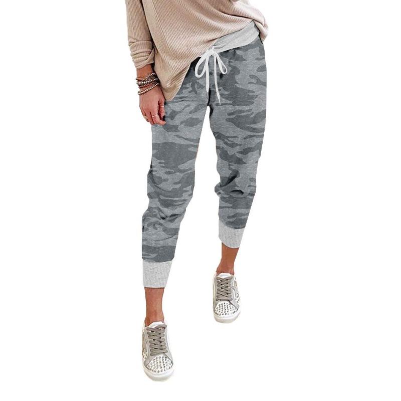 

women s Camo Print Drawstring High Waist Jogger Pants Casual Harem Sweatpants 3XL