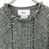 Unused Rene Made In Japan Short Sleeve Tweed One Piece 36 Green Women Used